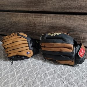 Adult and child baseball glove